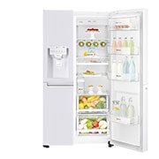LG 625L Side by Side (Vit) - Energiklass F, Vatten/is utan röranslutning, Smart Diagnosis™ med Wi-Fi, GSL761SWYV