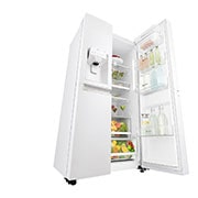 LG 625L Side by Side (Vit) - Energiklass F, Vatten/is utan röranslutning, Smart Diagnosis™ med Wi-Fi, GSL761SWYV