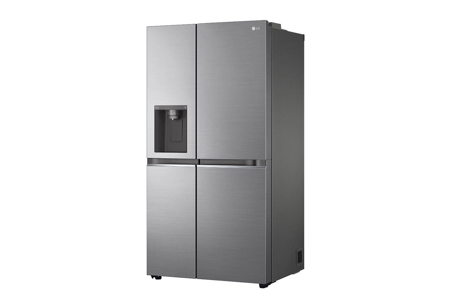 LG 635L Side by Side (Shiny Steel, Is- & vattendispenser, Energiklass D, Vatten/is via röranslutning, Smart Diagnosis™ med Wi-Fi, GSLV70PZTD