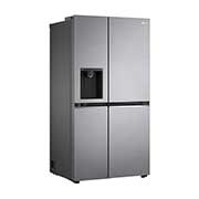 LG 635L Side by Side (Shiny Steel), Is- & vattendispenser, Energiklass E, Vatten/is via röranslutning, Smart Diagnosis™ med Wi-Fi, GSLV70PZTE