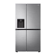LG 635L Side by Side (Shiny Steel), Is- & vattendispenser, Energiklass E, Vatten/is via röranslutning, Smart Diagnosis™ med Wi-Fi, GSLV70PZTE