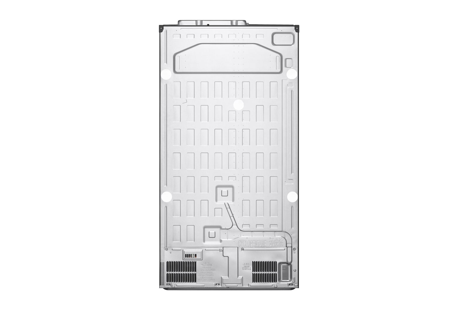 LG 635L Side by Side (Shiny Steel), Is- & vattendispenser, Energiklass F, Vatten/is via röranslutning, Smart Diagnosis™ med Wi-Fi, GSLV70PZTM