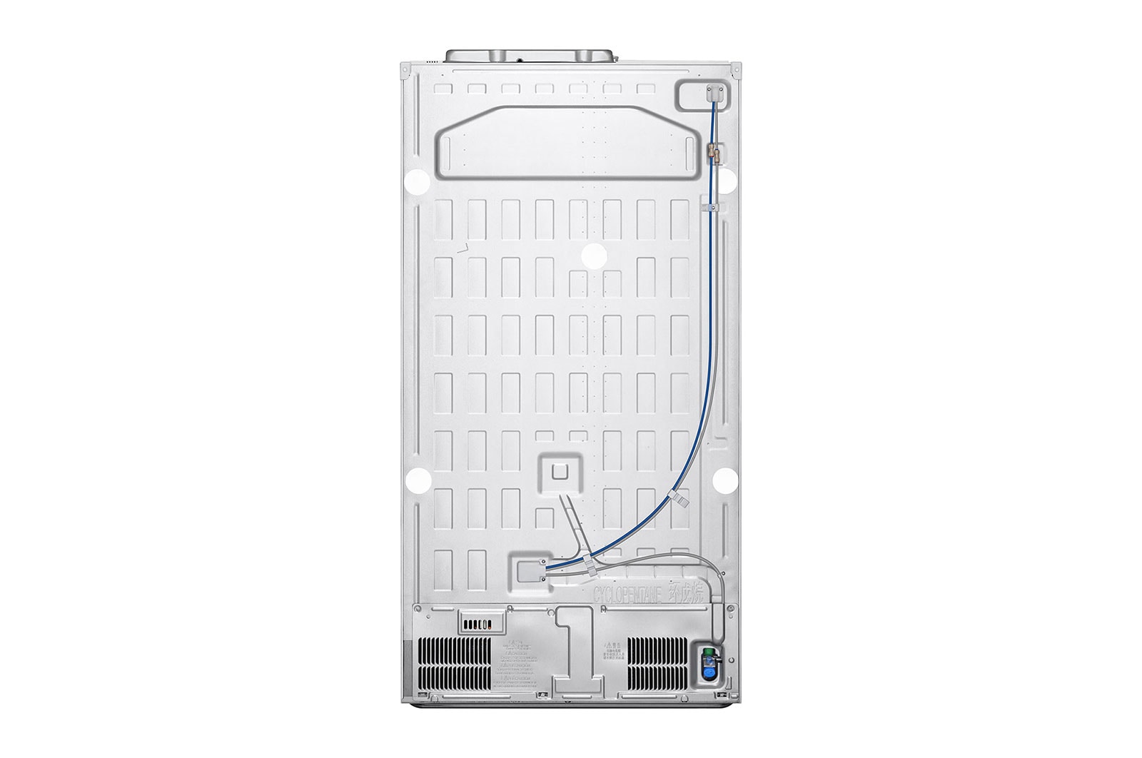 LG 635L Side by Side (Vit), Is- & vattendispenser, Energiklass E, Vatten/is via röranslutning, Smart Diagnosis™ med Wi-Fi, GSLV70SWTE