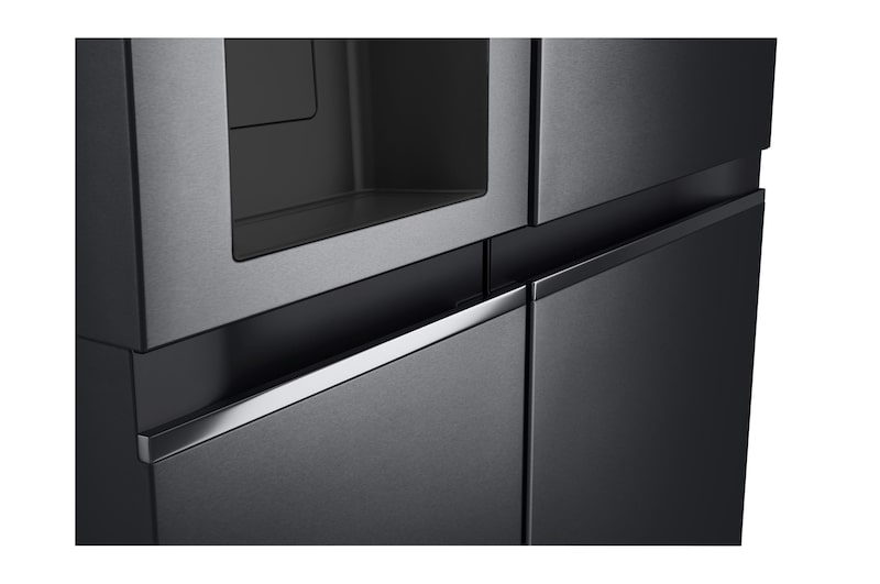 LG 635L Side by Side (Matte Black Steel), Is- & vattendispenser, Energiklass E, Vatten/is utan röranslutning, Smart Diagnosis™ med Wi-Fi, GSLV71MCLE
