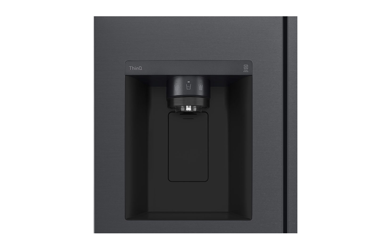 LG 635L Side by Side (Matte Black Stainless Steel), Is- & vattendispenser, Energiklass D, Vatten/is utan röranslutning, Smart Diagnosis™ med Wi-Fi, GSLV71MCTD