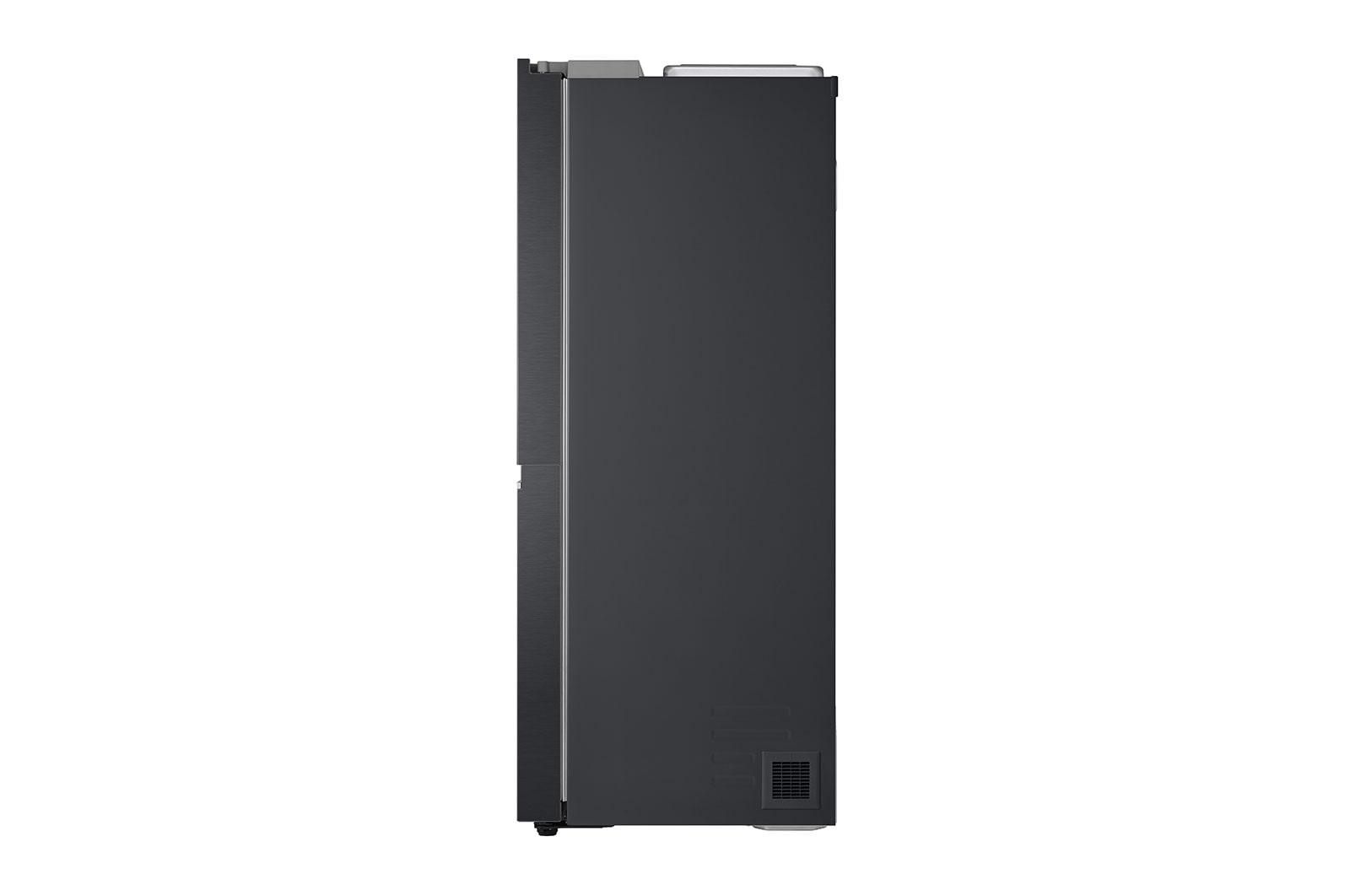 LG 635L Side by Side (Matte Black Stainless Steel), Is- & vattendispenser, Energiklass D, Vatten/is utan röranslutning, Smart Diagnosis™ med Wi-Fi, GSLV71MCTD