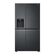 LG 635L Side by Side (Matte Black Stainless Steel), Is- & vattendispenser, Energiklass D, Vatten/is utan röranslutning, Smart Diagnosis™ med Wi-Fi, GSLV71MCTD