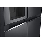 LG 635L Side by Side (Matte Black Stainless Steel), Is- & vattendispenser, Energiklass D, Vatten/is utan röranslutning, Smart Diagnosis™ med Wi-Fi, GSLV71MCTD