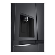 LG 635L Side by Side (Matte Black Stainless Steel), Is- & vattendispenser, Energiklass D, Vatten/is utan röranslutning, Smart Diagnosis™ med Wi-Fi, GSLV71MCTD