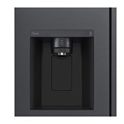 LG 635L Side by Side (Matte Black Stainless Steel), Is- & vattendispenser, Energiklass D, Vatten/is utan röranslutning, Smart Diagnosis™ med Wi-Fi, GSLV71MCTD