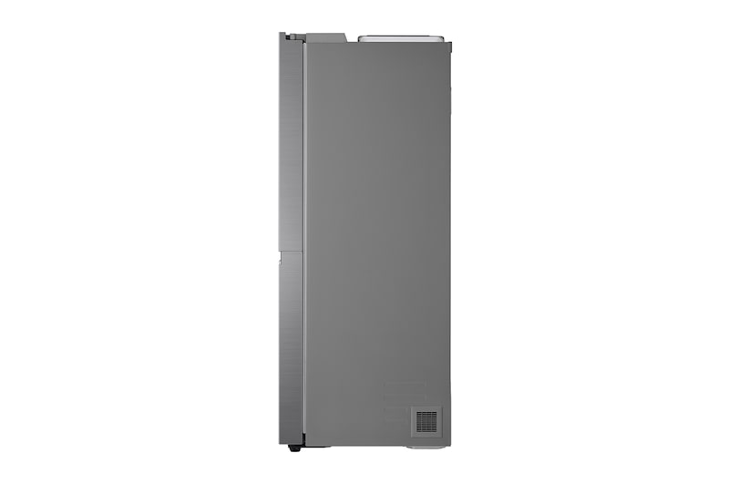 LG 635L Side by Side (Shiny Steel), Is- & vattendispenser, Energiklass E, Vatten/is utan röranslutning, Smart Diagnosis™ med Wi-Fi, GSLV71PZLE