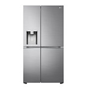 LG 635L Side by Side (Shiny Steel), Is- & vattendispenser, Energiklass F, Vatten/is via röranslutning, Smart Diagnosis™ med Wi-Fi, GSLV90PZAM