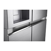 LG 635L Side by Side (Shiny Steel), Is- & vattendispenser, Energiklass F, Vatten/is via röranslutning, Smart Diagnosis™ med Wi-Fi, GSLV90PZAM