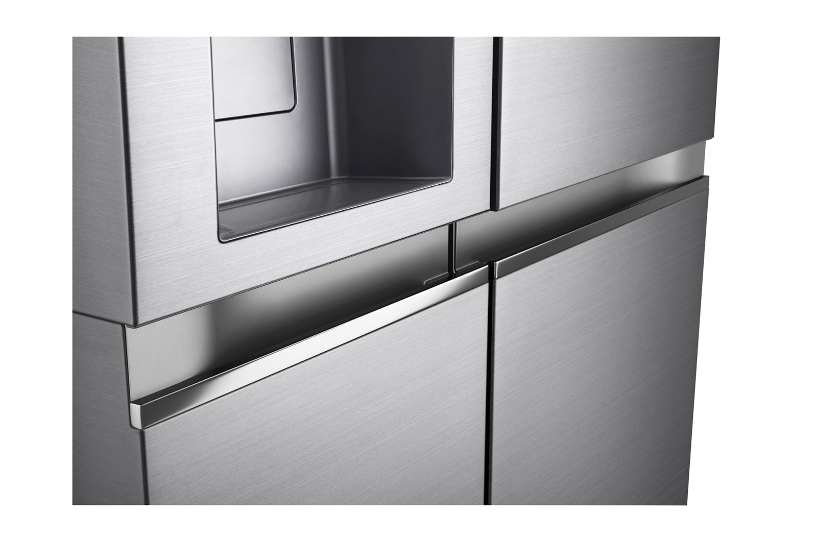 LG 635L Side by Side (Shiny Steel), Is- & vattendispenser, Energiklass F, Vatten/is via röranslutning, Smart Diagnosis™ med Wi-Fi, GSLV90PZAM