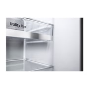LG 635L Side by Side (Metal Sorbet), Is- & vattendispenser, Energiklass C, Vatten/is utan röranslutning, Smart Diagnosis™ med Wi-Fi, GSLV91MBAC