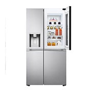 LG 635L InstaView Door in Door™ Side by Side (Brushed Steel), Energiklass E, Vatten/is via röranslutning, Smart Diagnosis™ med Wi-Fi, GSXV90BSAE