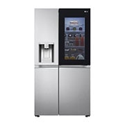 LG 635L InstaView Door in Door™ Side by Side (Brushed Steel), Energiklass E, Vatten/is via röranslutning, Smart Diagnosis™ med Wi-Fi, GSXV90BSAE