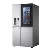 LG 635L InstaView Door in Door™ Side by Side (Brushed Steel), Energiklass E, Vatten/is via röranslutning, Smart Diagnosis™ med Wi-Fi, GSXV90BSAE