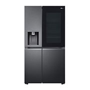 LG 635L InstaView Door in Door™ Side by Side (Matte Black) - Craft Ice, Energiklass E, Vatten/is med röranslutning, Smart Diagnosis™ med Wi-Fii , GSXV90MCDE