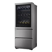 LG SIGNATURE - 420L InstaView Door in Door™ Wine Cellar (Noble Steel) - Energiklass E, 65 vinflaskor och Smart Diagnosis™ med Wi-Fi, LSR200W