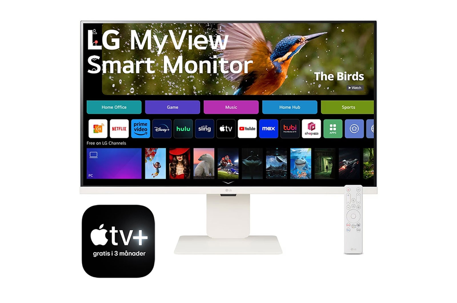 LG MyView 32” 4K UHD IPS Smart Monitor med webOS, 32SR83U-W