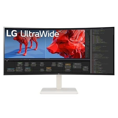 38" UltraWide QHD+ (3840x1600) böjd skärm - 38WR85QC-W | LG SE