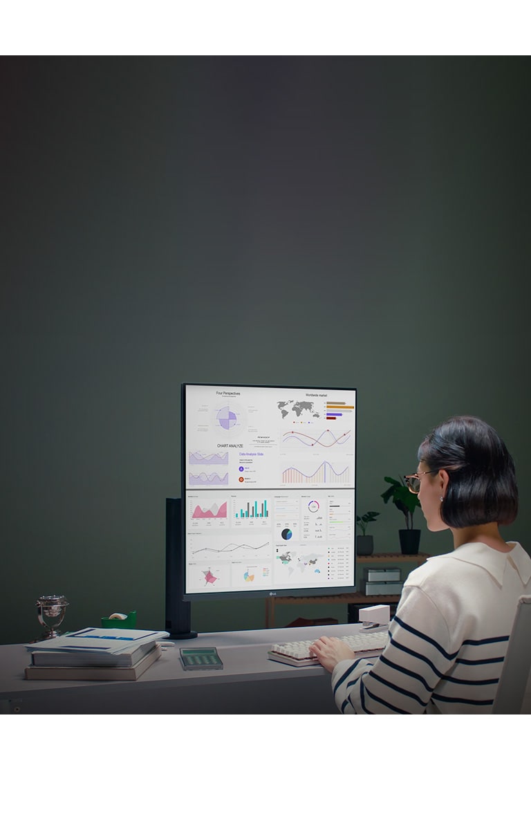 Bildskärmen LG DualUp för kontorsarbetare