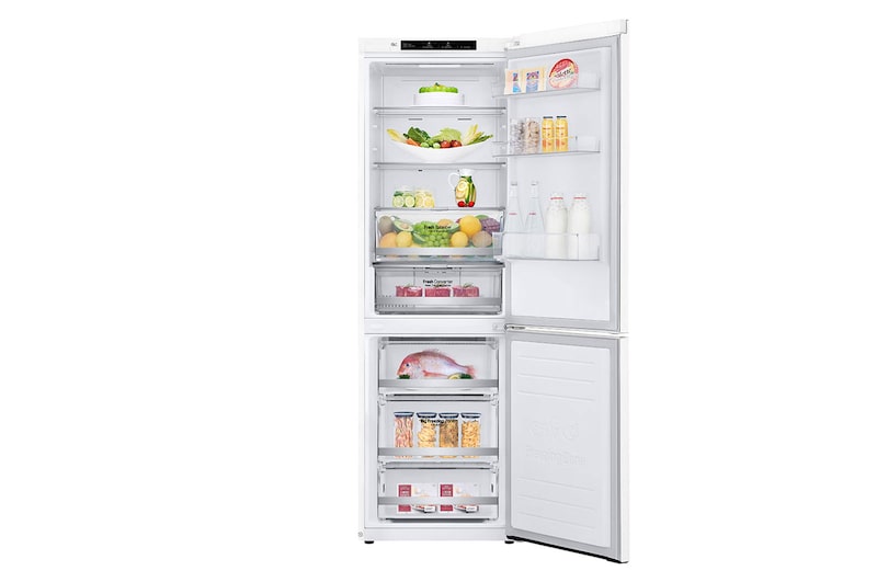LG 1.86M 341L Kombinerad kyl/frys(Vit) - Energiklass E, Door Cooling™, GBB71SWEMN