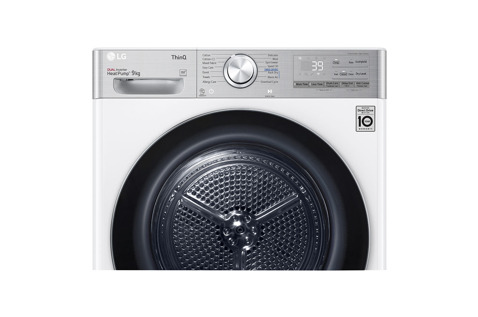 LG 9-kg DUAL Inverter Heat Pump™ -torktumlare med™ Eco Hybrid™ och värmepumpsteknologi , P0AVVR2W9