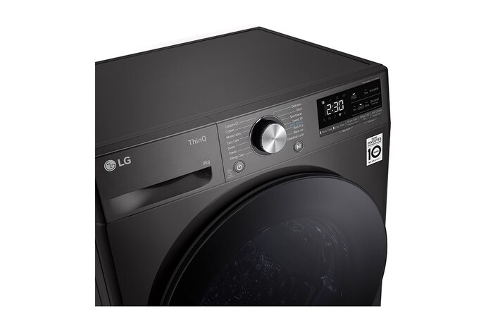 LG Svart 9-kg DUAL Inverter Heat Pump™ -torktumlare med ™ Eco Hybrid™ och värmepumpsteknologi , RV9DN903P
