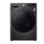 Vy framifrån av Svart 9-kg DUAL Inverter Heat Pump™ -torktumlare med ™ Eco Hybrid™ och värmepumpsteknologi, RV9DN903P