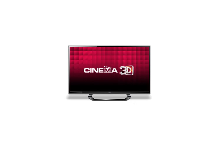 Vy framifrån av 100Hz LED TV med Cinema 3D, DLNA och USB 55LM615T