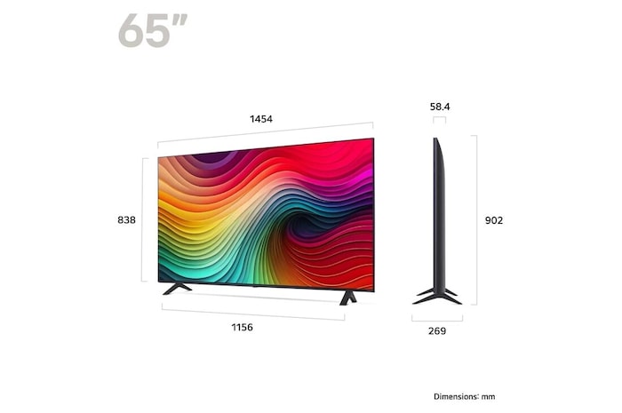 LG 65" NanoCell AI NANO81 4K Smart TV 2024, 65NANO81T6A