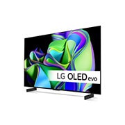 LG 42'' OLED evo C3 - 4K TV (2023), Vy framifrån med LG OLED och emblemet för 11 Years World No.1 OLED på skärmen., OLED42C35LA