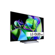 LG 48'' OLED evo C3 - 4K TV (2023), Vy framifrån med LG OLED och emblemet för 11 Years World No.1 OLED på skärmen., OLED48C36LA