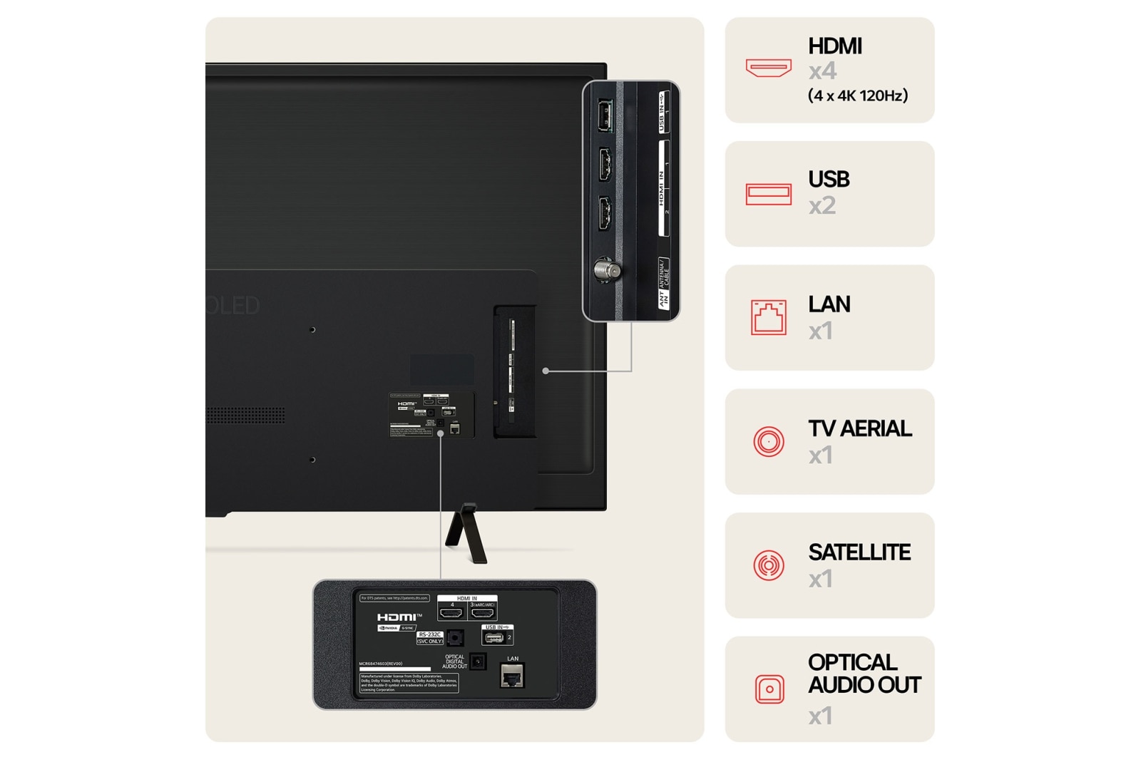 LG 65'' LG OLED AI B4 4K Smart TV 2024, OLED65B46LA