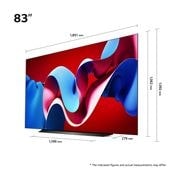 LG 83'' LG OLED evo AI C4 4K Smart TV 2024, OLED83C44LA