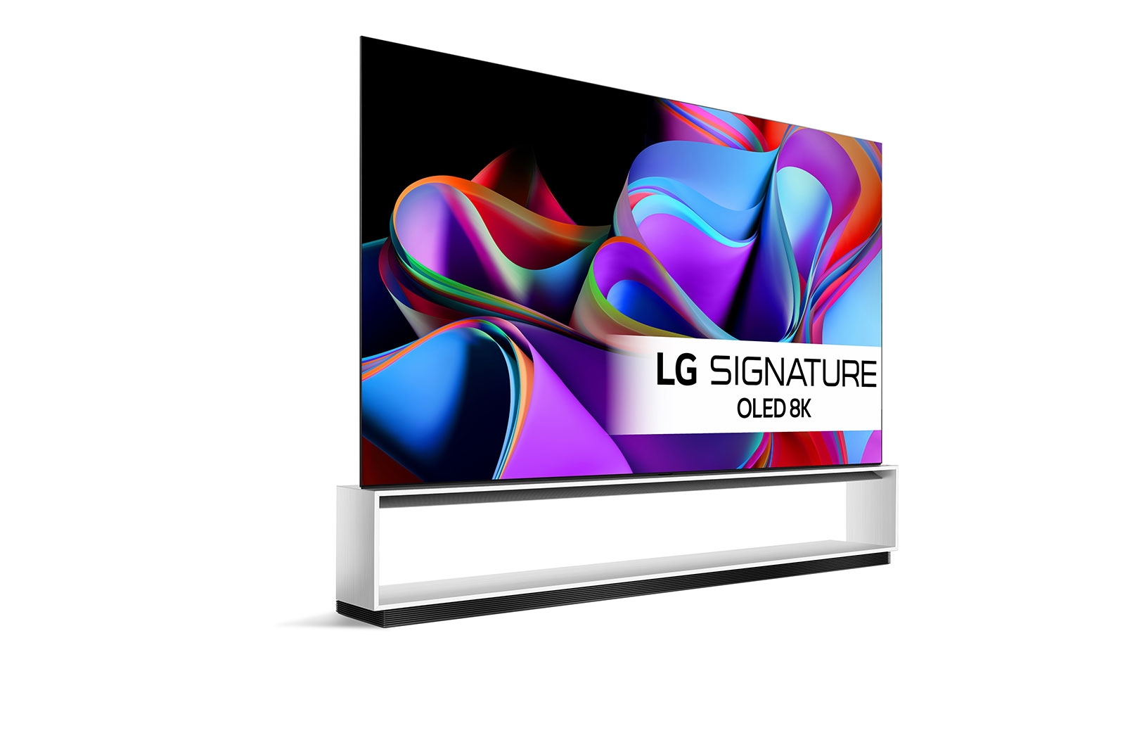 LG 88'' SIGNATURE OLED 8K - OLED Z3 (2023), Lätt vinklad vänstervänd sidovy., OLED88Z39LA