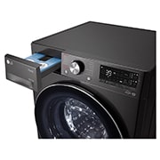 LG 10.5 kg / 7 kg Tvättmaskin/Torktumlare(Svart) - Auto Dose, Steam, Energiklass E, TurboWash™360, AI DD™, Smart Diagnosis™ med Wi-Fi, CV90J7S2BA