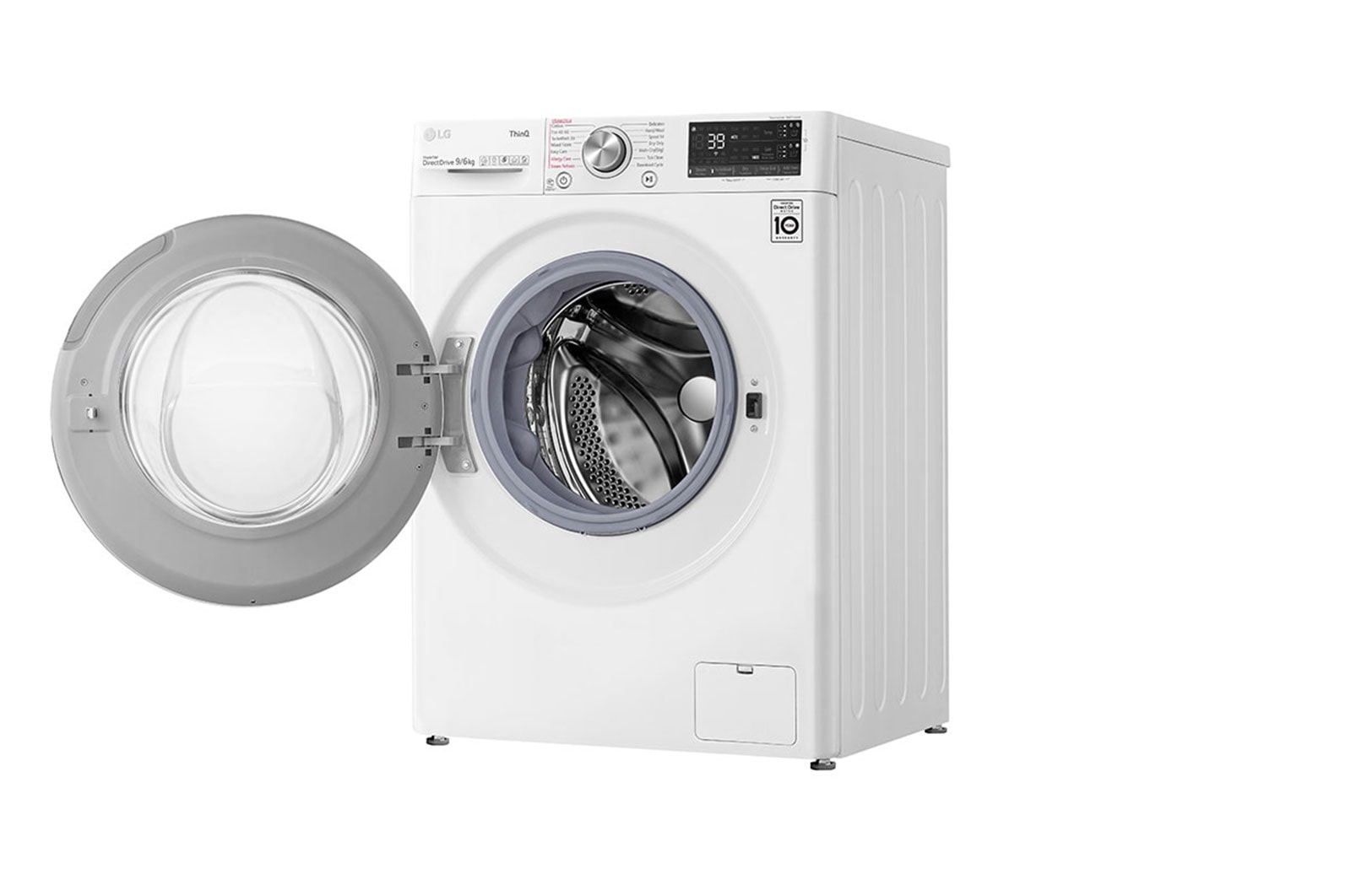 LG 9 kg / 6 kg Tvättmaskin/Torktumlare(Vit) - Auto Dose, Steam, Energiklass E, TurboWash™360, AI DD™, Smart Diagnosis™ med Wi-Fi, CV90V7S2QA