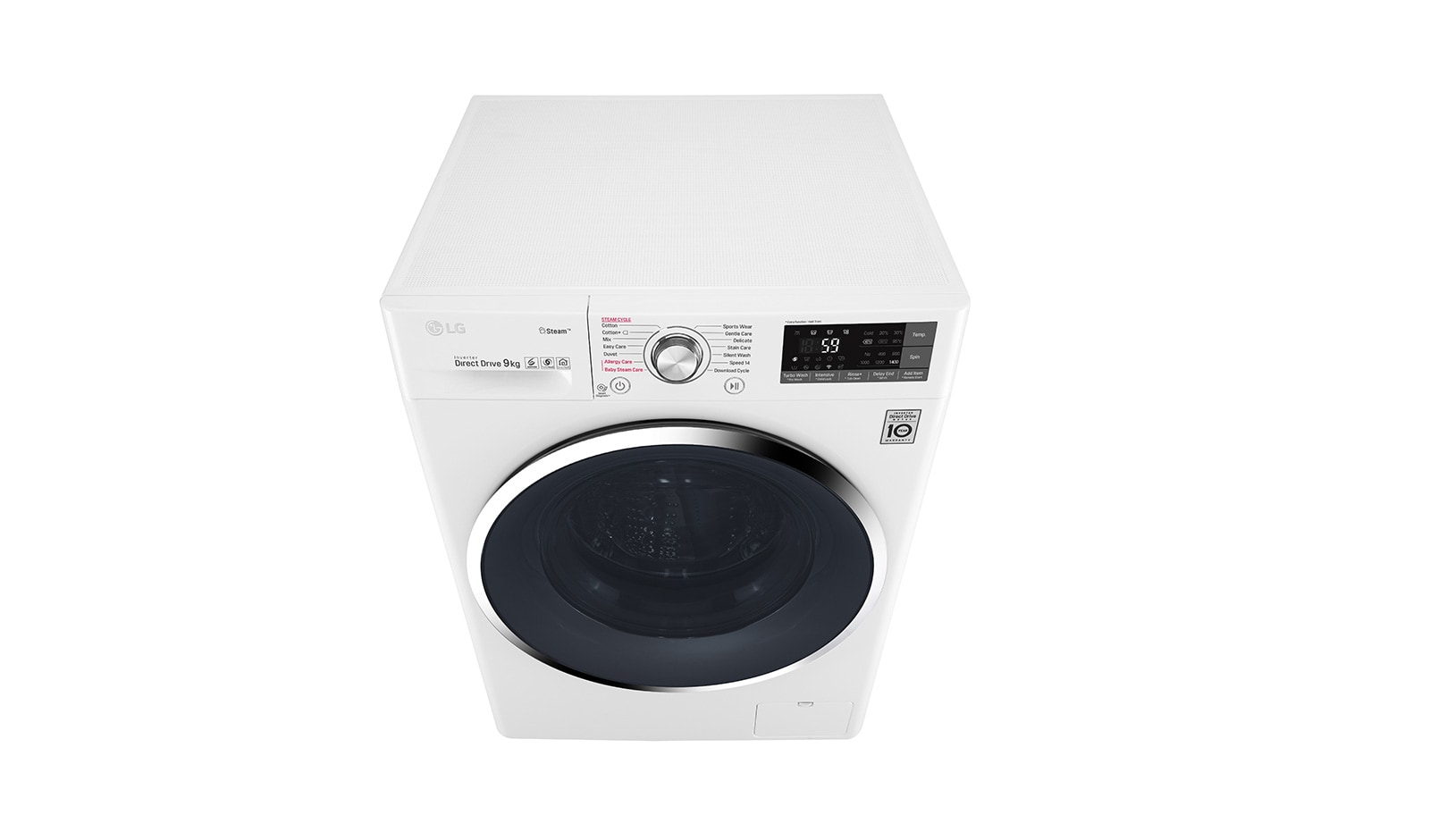 LG 1-9 kg TurboWash™ & Spa Steam, Wi-Fi, 6 Motion Direct Drive tvättmaskin, energiklass A+++ ( -30%), F14AW9S2