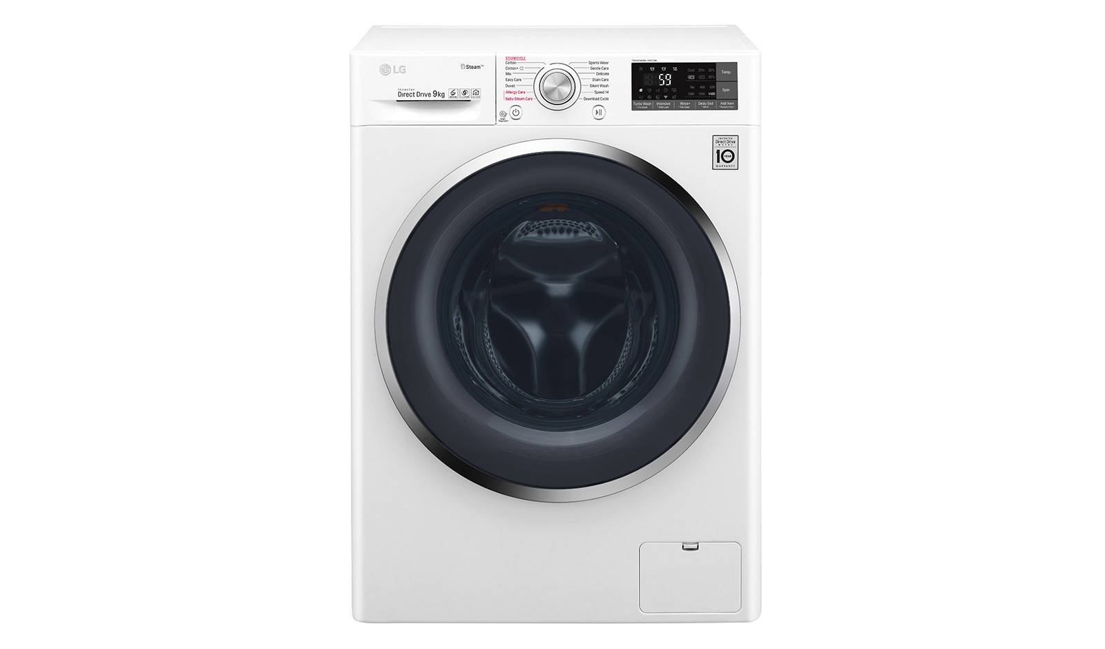 LG 1-9 kg TurboWash™ & Spa Steam, Wi-Fi, 6 Motion Direct Drive tvättmaskin, energiklass A+++ ( -30%), F14AW9S2