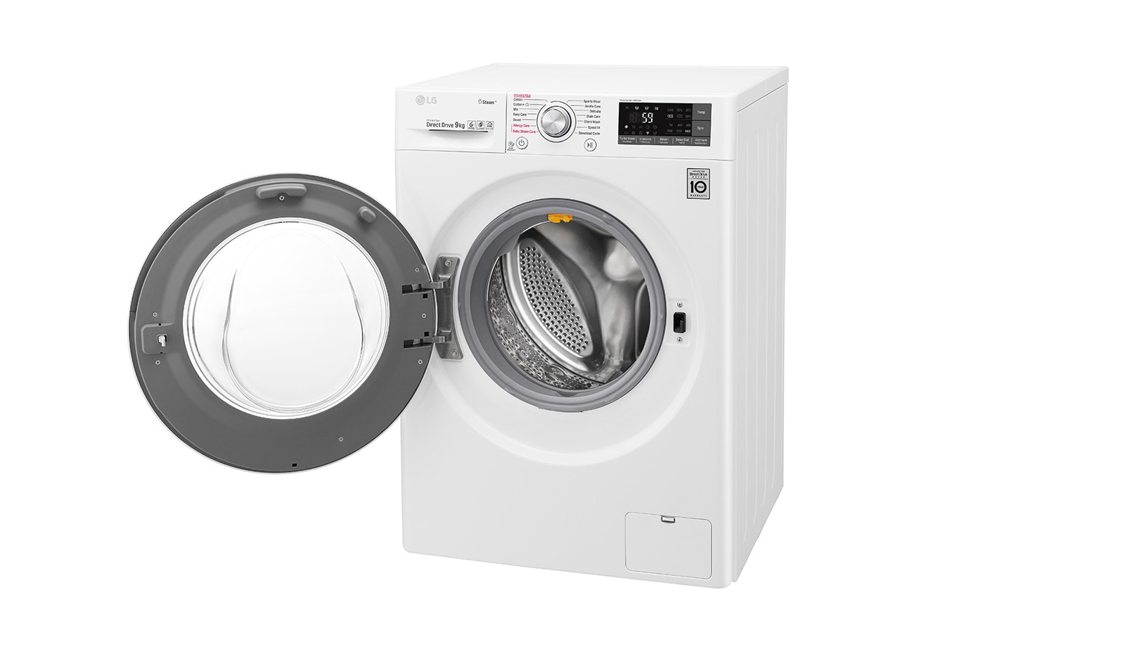 LG 1-9 kg TurboWash™ & Spa Steam, Wi-Fi, 6 Motion Direct Drive tvättmaskin, energiklass A+++ ( -30%), F14AW9S2