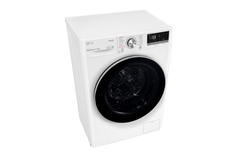 LG 7 kg / 5 kg Tvättmaskin/Torktumlare(Vit) - Steam, Energiklass E, TurboWash™, AI DD™ , Smart Diagnosis™ med Wi-Fi, F2DV707S2WS