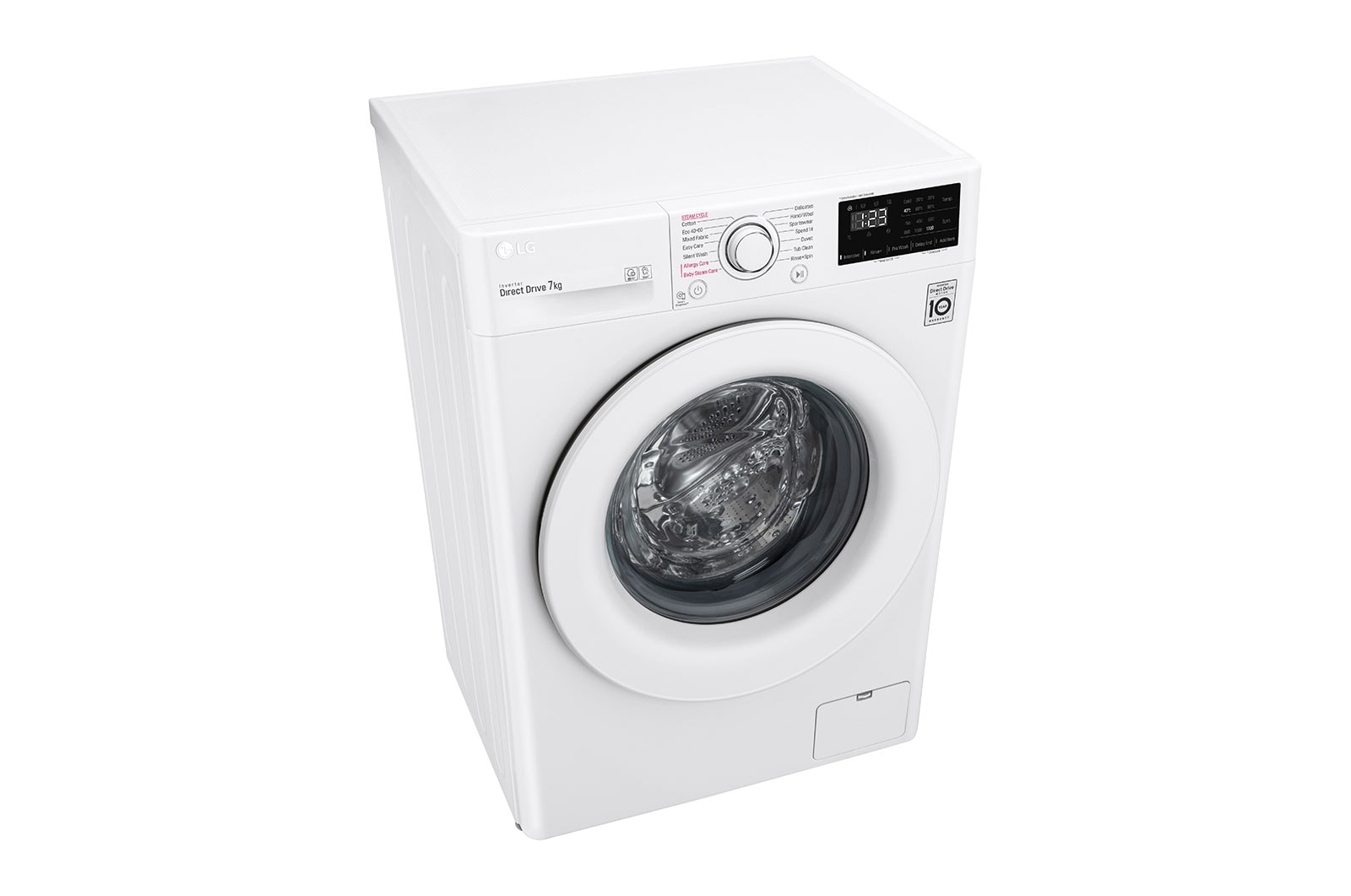 LG 7 kg Tvättmaskin(Vit) - Energiklass D, Steam, AI DD™, Smart Diagnosis™, F2WP307S0WS