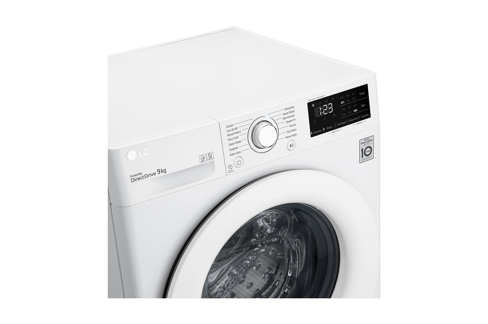 LG 9 kg Tvättmaskin(Vit) - Energiklass B, AI DD™, Smart Diagnosis™, F4WP309N0W