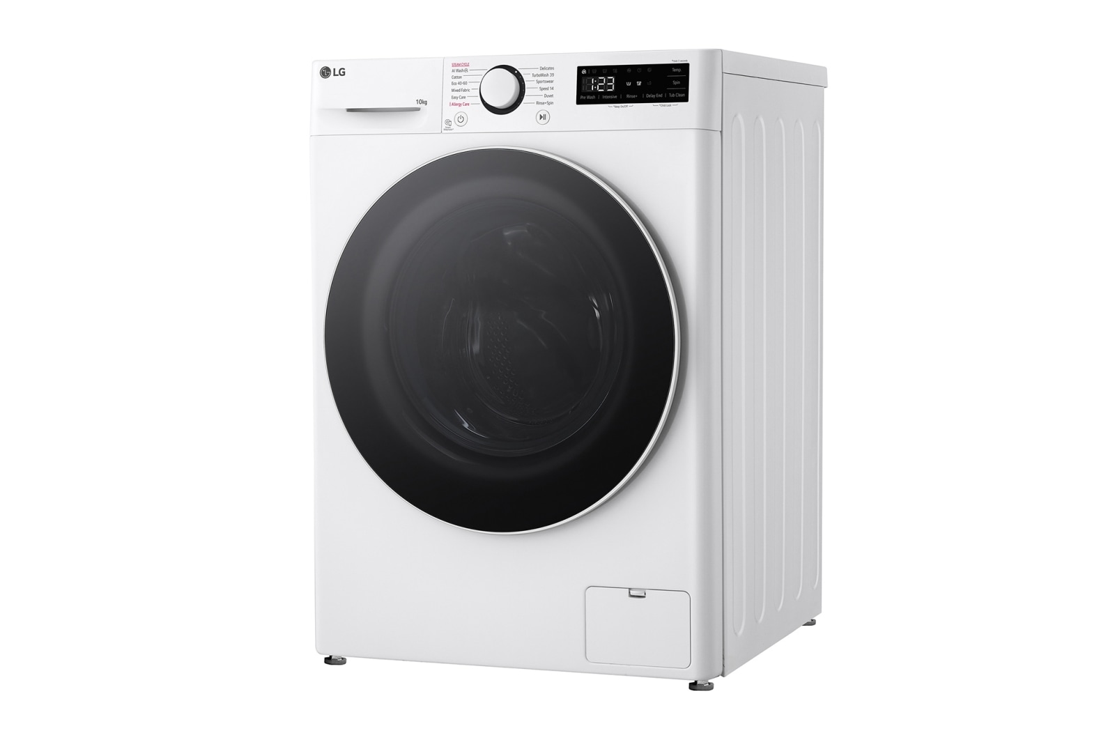 LG 10 kg Tvättmaskin(Vit) - Steam, Energiklass A, TurboWash360™, AI DD™, Smart Diagnosis™, F4Y5RYW0WY