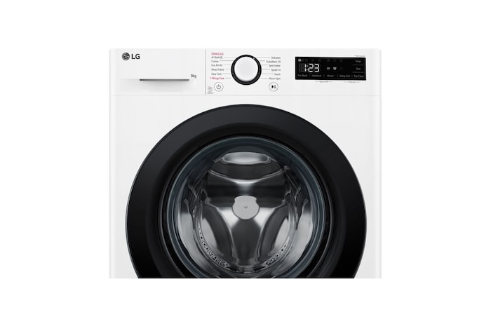 LG 9 kg Tvättmaskin(Vit) - Steam, Energiklass A, TurboWash360™, AI DD™, Smart Diagnosis™ , F4Y5VYP6WY