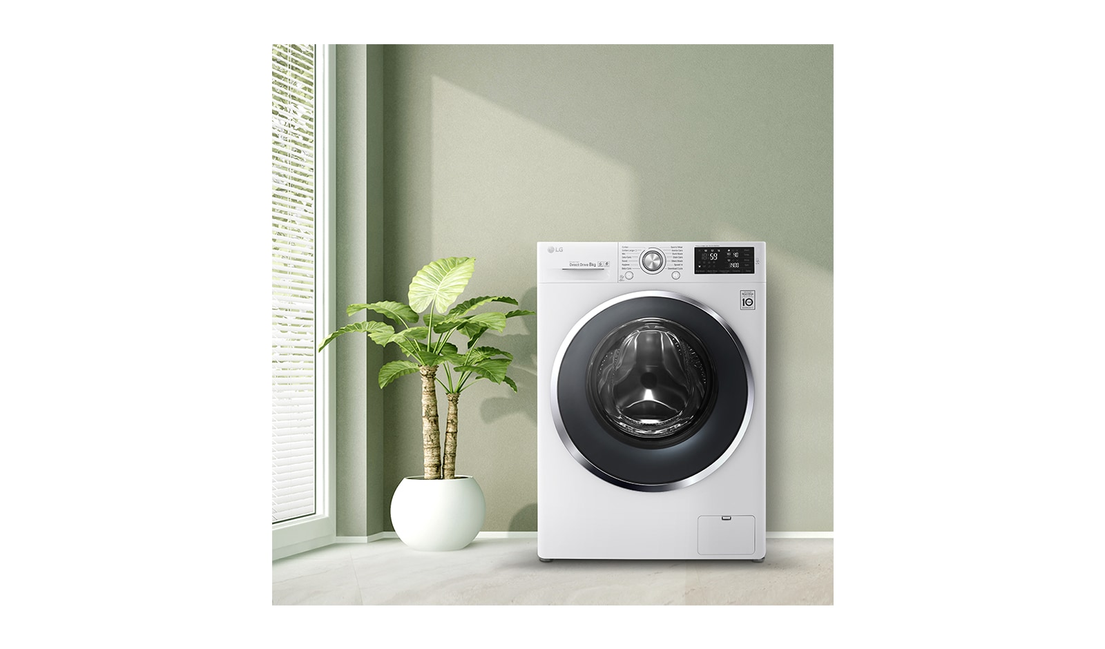 LG 1-9 kg Direct Drive tvättmaskin, FH4U2VCN2