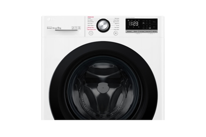 LG 9 kg Tvättmaskin(Vit) - Steam, Energiklass B, AI DD™, Smart Diagnosis™, FV50VNS3E